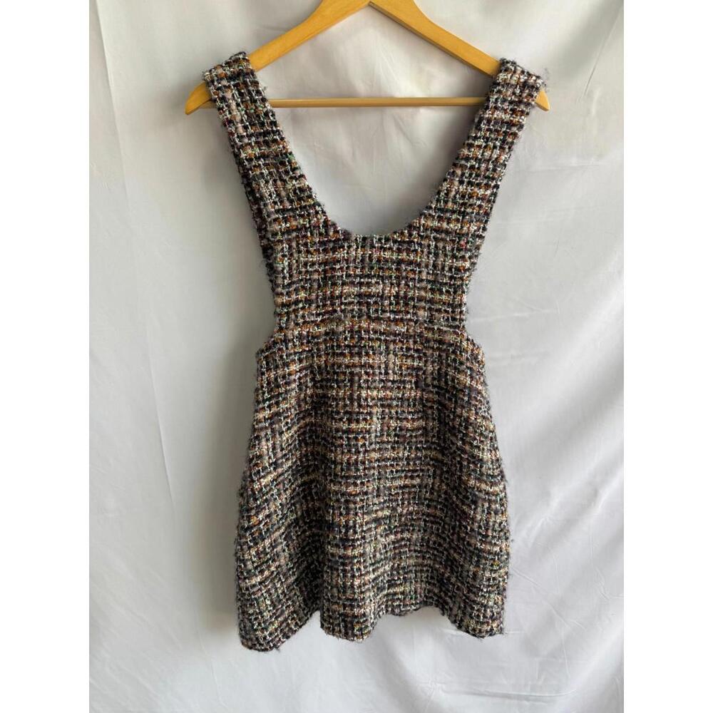 English Factory Black Tweed Pinafore Dress Size S - Picture 4 of 8